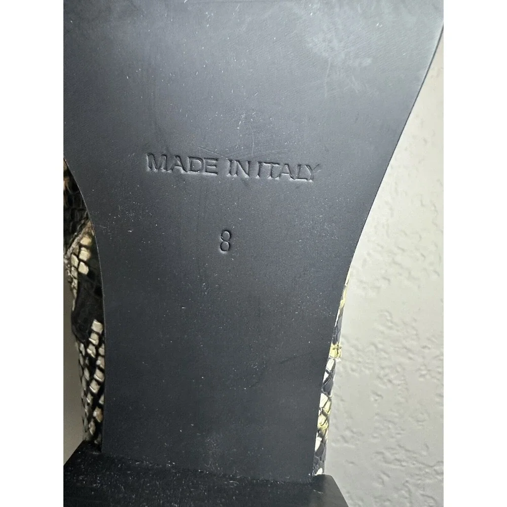 Everlane The Boss Boot Snake Print Ankle Pointy Toe Booties‎ Women's 8